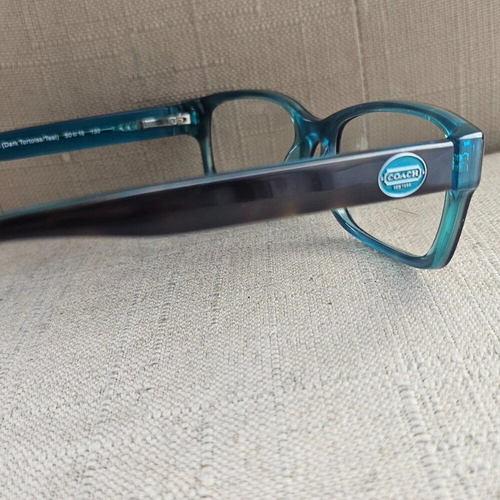 Coach Brooklyn Glasses Frame Dark Brown/Teal Tone Eyewear HC6040 5116 Eyeglasses - Picture 6 of 11